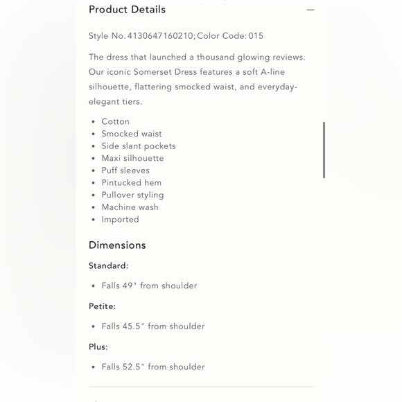 Anthropologie The Somerset Maxi Dress: Puff-Sleeve Edition Tiered Pockets Cotton - Picture 6 of 15